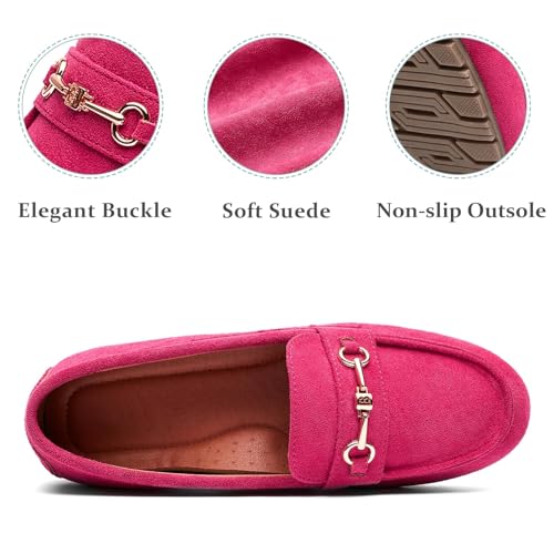 Image of BGSTGUDS Women's Wide Loafers Shoes Cute Dressy Shoes Ladies Comfort Slip Ons Work Shoes