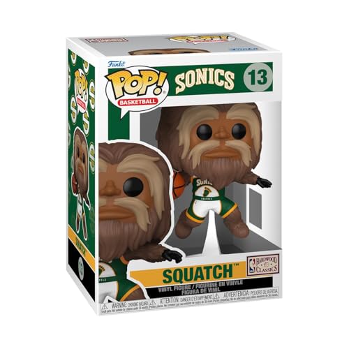 Funko Pop! NBA Mascots: Sonics Squatch Sasquatch Figurine en vinyle à collectionner Idée cadeau Produit officiel Jouets pour enfants et adultes fans de sport