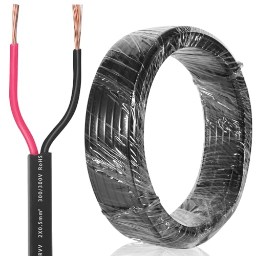 Câble remorque de voiture 2 fils 5M au format plat et conducteurs souples 2x0,5mm²