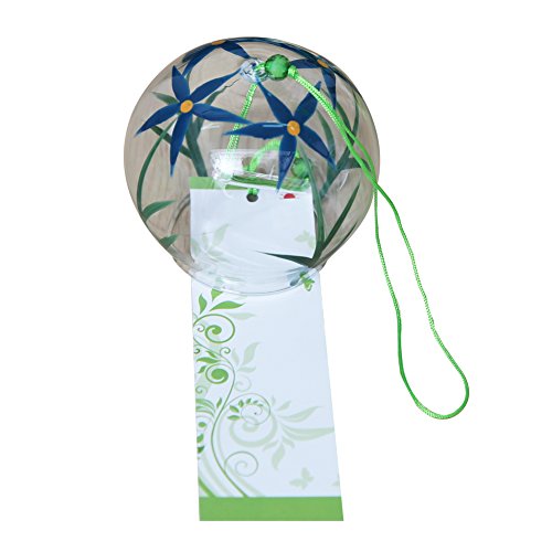 EliteShine Japanese Wind Chimes Handmade Glass Wind Bells Birthday Gift Valentine's Day Gift Home Spa Kitchen Office Decor