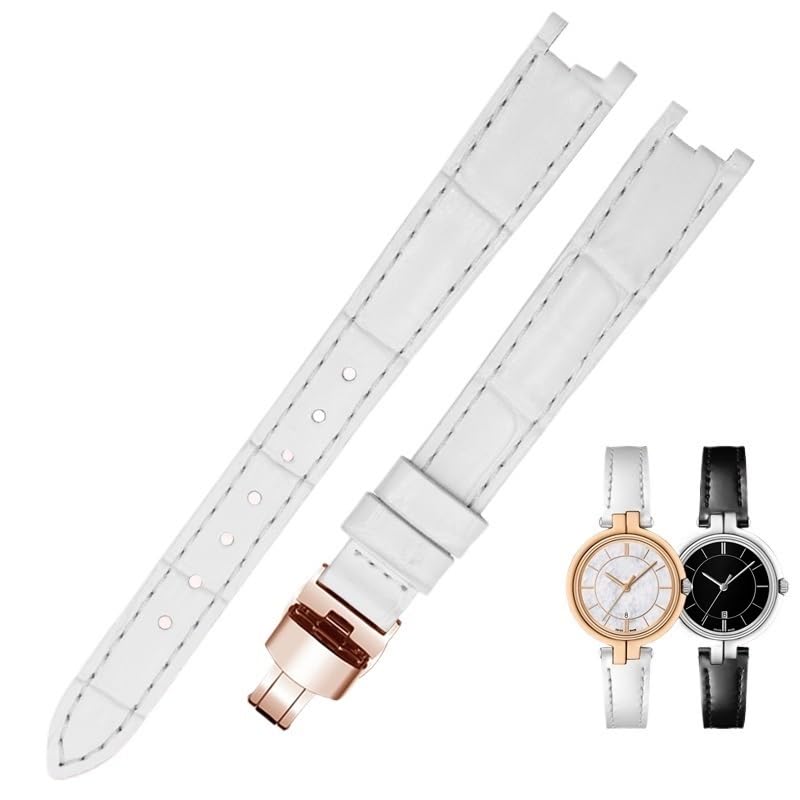 Bracelet de montre en cuir blanc pour Tissot Flamenco T094 d'une élégance rare