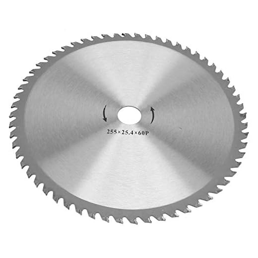 Gräs skärblad, chacerls 25,4 cm hög hastighet stål tandsågblad skärskiva hjul inget hål gräs trimmer skärare (255 x 25,4 mm)