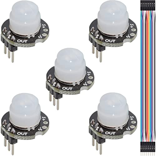 5 pcs Mini SR602 Motion Sensor Detector Module Infrared Sensing Module Sensory Switch High Sensitivity with Dupont Cable for Arduino Electronic DIY