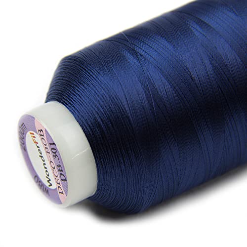 Hilo WonderFil Specialty Threads DecoBob Azul Navy 2-ply 80wt miniatura 2