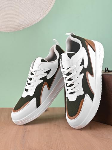 Image of Centrino Men's Sneakers | Cushioned Insole Comfortable Shoes | Trendy & Stylish Modern Sneakers | Durable Lightweight Sole Casual Walking Footwear (8182)