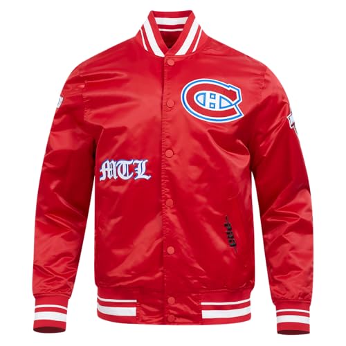 Image of Pro Standard Mens NHL Old English Satin Jacket