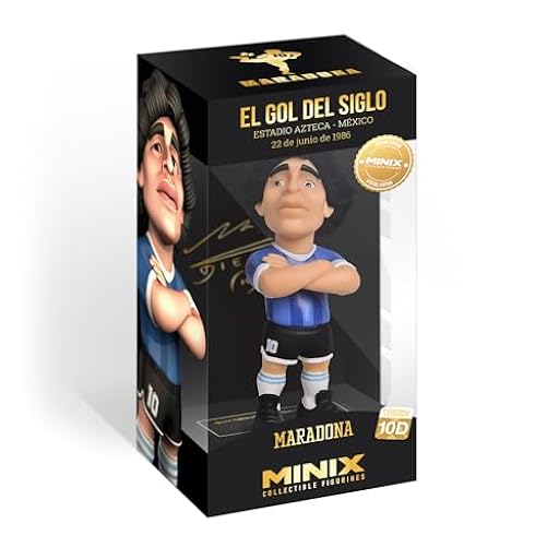 MINIX Collectible Figurines, Minix Figura de colección 12cm, Maradona, Maradona El GOL del Siglo, Coleccionables para Exhibición, Idea de Regalo, Fans De Fútbol (MN17447) | Ya disponible en tu tienda friki favorita! En mundofriki.es!