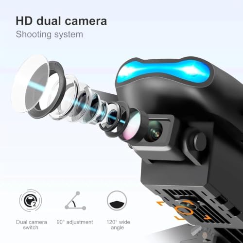Image of Drone with Dual 4K Camera for Adults | WiFi FPV RC Quadcopter with Camera | Live Video, Altitude Hold, 360 Flip, Headless Mode, One Key Takeoff & Carry Case for Kids and Adults. B2