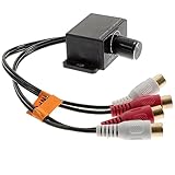 Länge des Produktes: 27cm. WINOMO Auto Volume Control Knob Remote Verstärker Level Bass Audio Lautstärkeregler mit 2 Cinchstecker