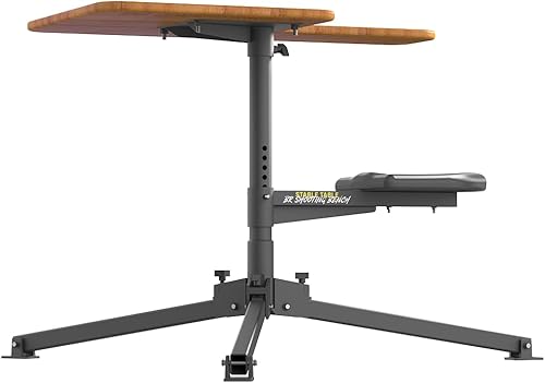 Miniatura 10 de Caldwell Mesa estable Lite con mesa resistente a la intemperie, asiento ambidiestro y diseño totalmente plegable para un fácil transporte y tiro al