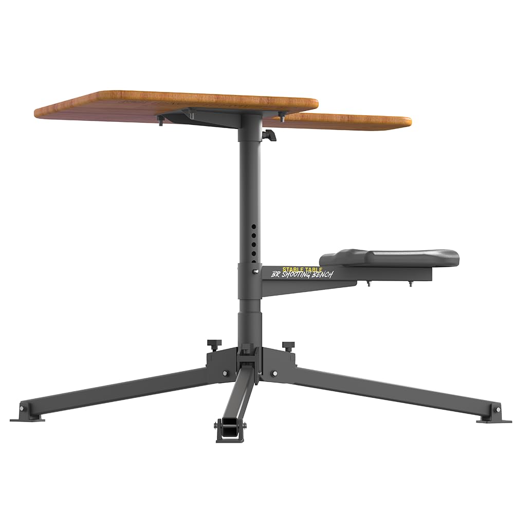 Caldwell Stable Table BR Shooting Bench with 360° Rotation, Leveling Legs, All-Weather Seat for Shooting, Target Practice, Shooting Sports