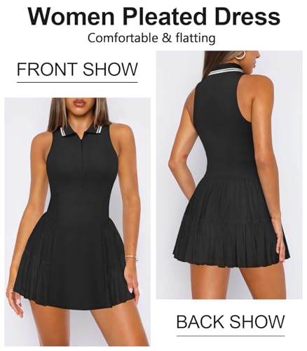 Hragc Pleated Ruffle Golf Dress