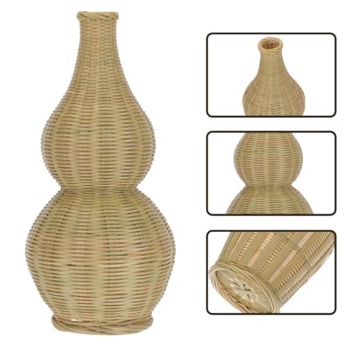 Rattan Woven Flower Vase High Wicker Decorative Vases Handmade Rustic for Floral Arrangements Home Office Decorations - Image 8