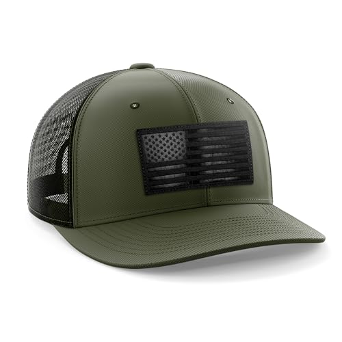 Image of Tactical Pro Supply Leather Flag Patch Snapbacks Hat for Men and Women