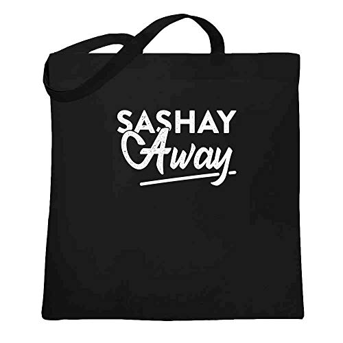 Sashay Away Funny Quote Drag Queen Black 15x15 inches Large Canvas Tote Bag Women