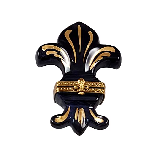 Rochard Blue Fleur De LYS Limoges Porcelain Box