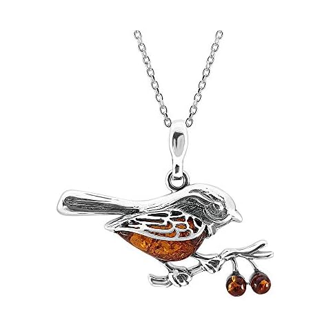 Kiara Jewellery 925 Silver Red Robin Pendant Necklace Cover