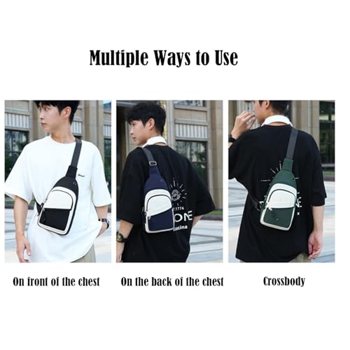 JENAGREEN Small Crossbody Sling Backpack Sling Chest Bag，Adjustable Cross Body Bag Chest Shoulder Bag Daypack Fanny Pack for Travel Hiking2