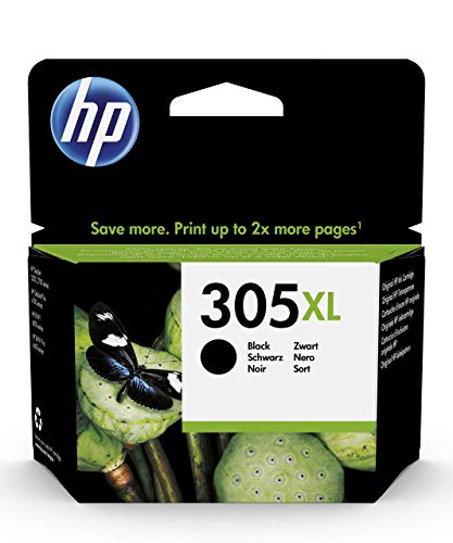 HP 305XL cartouche d'encre noire haute capacité originale, compatible avec les imprimantes Deskjet 2720, Dekjet Plus 4120, Envy 6020, Envy Pro 6420