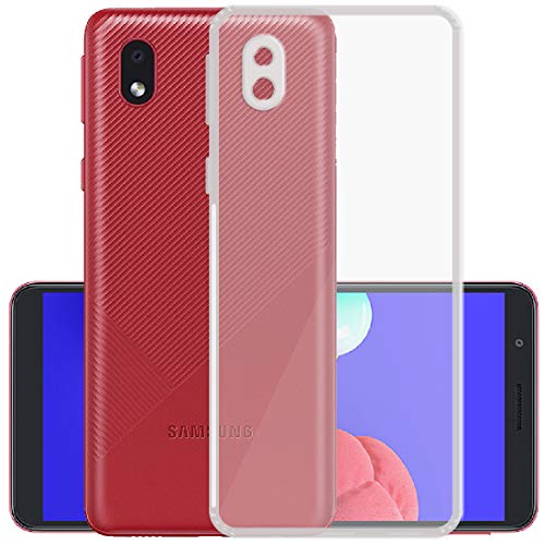 Image of Amazon Brand - Solimo Anti Dust Plug Mobile Cover (Soft & Flexible Back case), for Samsung Galaxy M01 Core (Transparent)