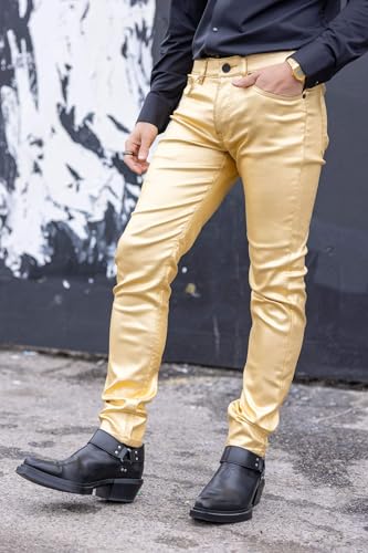 Barabas Men's Glossy Design Sparkly Luxury Dress Pants 2CPW272