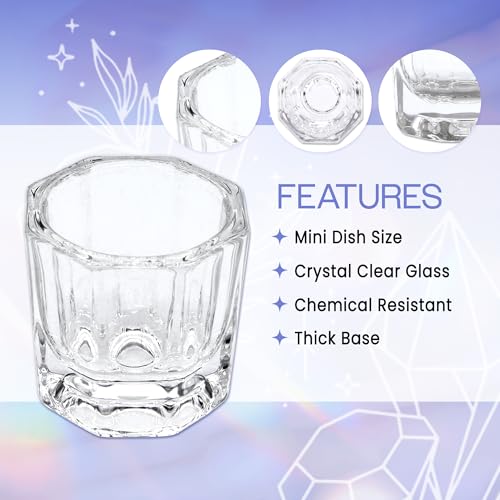 Plato de vidrio cristal Beauticom para nail dip miniatura 2