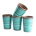 Melamin Geschirr 4 Becher 400ml ideal für Camping Steingut Optik Trinkbecher Kaffeetasse Kaffeebecher Tasse Campinggeschirr Picknick Kindergeschirr modernes Melamingeschirr Outdoor Tassen grün blau