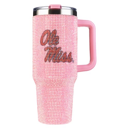 Image of The Memory Company Officially Licensed 40oz Pink Bling Game Day Tumbler, University of Mississippi
