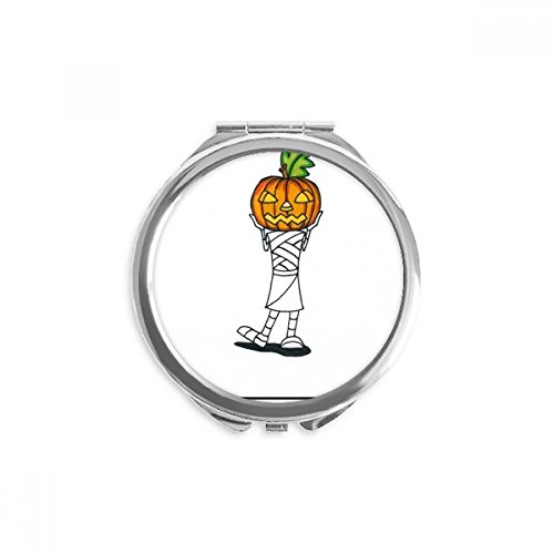 Miroir compact halloween monstre citrouille portable pour retouches faciles