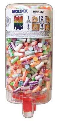 Moldex 6645 SparkPlugs PlugStation Earplug Dispenser, Cordless, 33NRR, Asst, 500 Pair