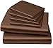 6 Piece Mulberry Silk Sheet Set Twin XL Size (39x80)+ Upto 16 Inch Deep Pocket Chocolate Brown Color Smooth Soft and Silk Bed Sheets Twin Size Bedding Set