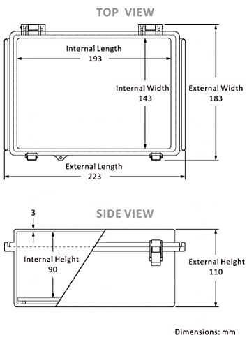 Image of Gratury Junction Box, IP67 Waterproof Plastic Enclosure for Electrical Project, Hinged Grey Cover, Includes Mounting Plate and Wall Bracket