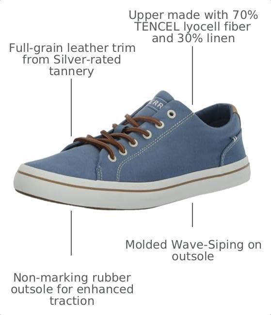 Image of Sperry Men's SeaCycled Striper II Textile Sneaker | Casual Shoes