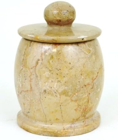 Nature Home Decor 709SB Sahara Beige Marble Canister of Bathroom Accessories of Pacific Collection