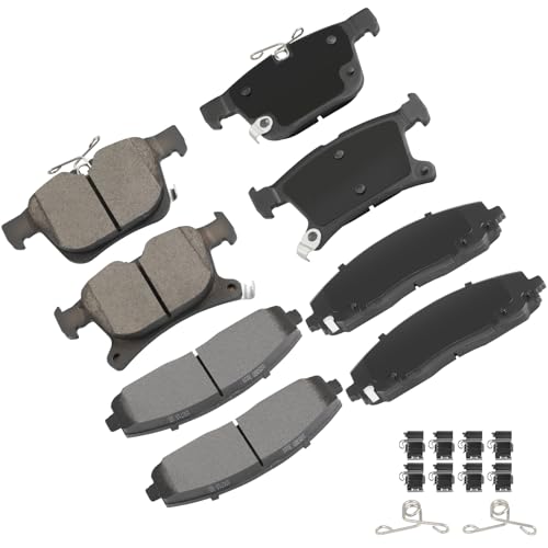 Image of cciyu D1589 & D1901 Front & Rear Ceramic Disc Brake Pads Kit For Chrysler Pacifica 2017-2023,For Chrysler Voyager 2020-2023