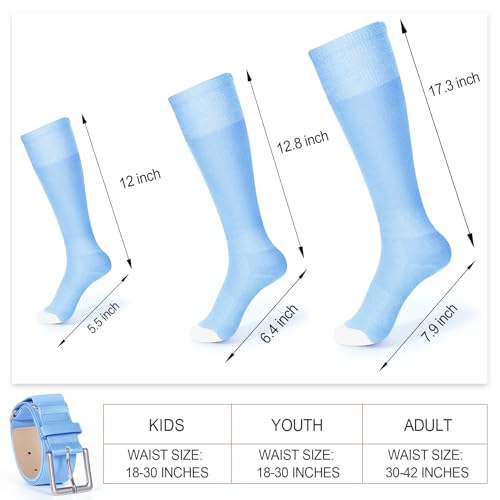 XZQTIVE Baseball Socks and Belt Combo Set Adjustable Softball Socks and Belt for Youth Adult3