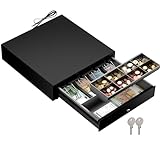 Construction robuste et durable : tiroir pour enregistreur de caisse POS VALLEY, dimensions 35 x 40 x 10 cm (largeur x profondeur x hauteur), cadre et coulissant en métal résistant et plateau de rangement en ABS robuste amovible. Idéal pour les petites et moyennes entreprises, bars, restaurants, supermarchés et magasins de détail. Compact mais solide, conçu pour durer dans le temps et supporter une utilisation quotidienne intense.