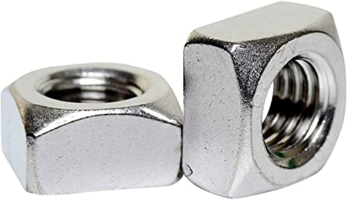 MonsterBolts - M5 Square Nuts, DIN 557, Stainless Steel, 10 Pack