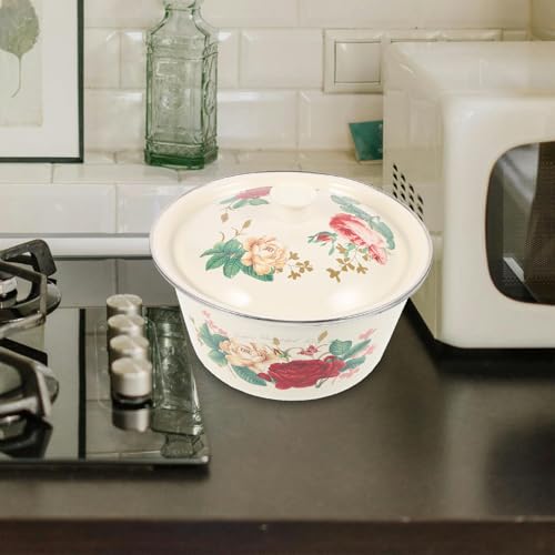 Pot de cuisine en émail avec couvercle pour éliminer les résidus d'huile - 6