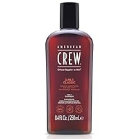 American Crew Shampoo, Conditioner & Body Wash for Men, 3-in-1, 8.4 Fl Oz