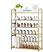 Artículos for el hogar, Gabinete de zapatos for el hogar, Estante de almacenamiento de zapatos de 6 niveles BAMBOO Ajustable zapato Botas Gabinete Organizador for Clóset Capitor de guardarropa Corredo