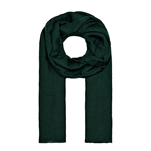 MANUMAR Bufanda unicolor para mujer | pañuelo fino verde oscuro como accesorio perfecto para el verano | Bufanda mujer de tubo | Fular mujer infinita | idea del regalo