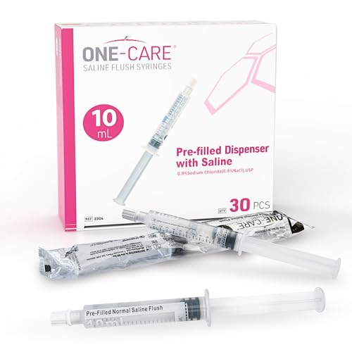 ONE-CARE 0.9% Sodium Chloride Flush Dispenser 10 mL One-Time Use Individually Wrapped Ready-to-Use 30pcs/Box