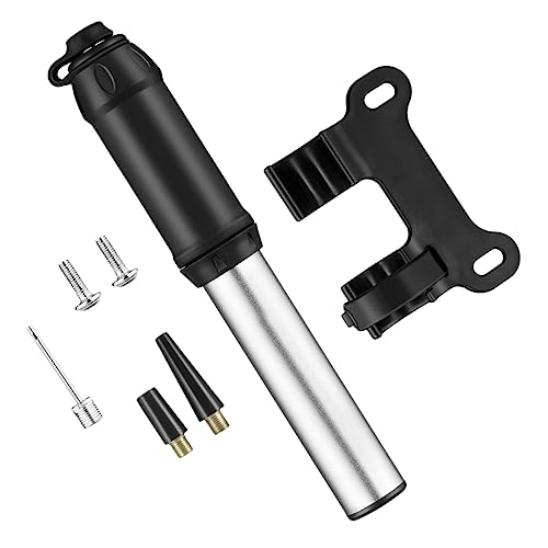 COSMEVIVI 1pc Mini Portable Tire Inflator Pump Bike Air Inflator Compatible for Cycling and Household Use Silver