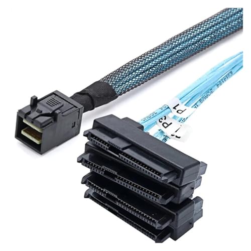 Cable S/AS SATA SFF-8643 a 4 SFF-8482 0.5 m miniatura 2