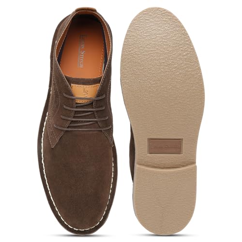 Image of LOUIS STITCH Chukka Boots for Men| Suede Leather Boots for Men| High Ankle Casual Boot | Casual Office & Trekking Shoes | Hiking Boots for Men | Stitch Down Desert Boots | [LSSDSUCKBGJB ]