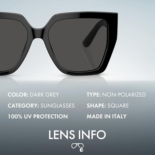 DOLCE & GABBANA DG4438 Square DG Crossed Logo Sunglasses with eSHADES Luxury Eyewear Kit Bundle4