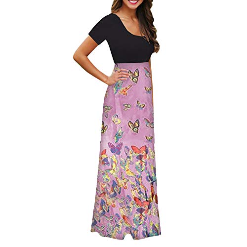 Robe longue d'été en mousseline ultra légère et respirante à col rond