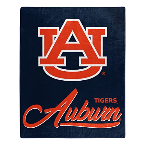 Northwest NCAA Auburn Tigers Unisex-Adult Raschel Throw Blanket, 50" x 60", Signature