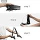 AROMA Klappbarer Ukulelenständer mit Rutschfester Verstellbarer Basis Klassischer A-Rahmen Halter für Kleine Instrumente wie Violine Ukulele und Mandoline